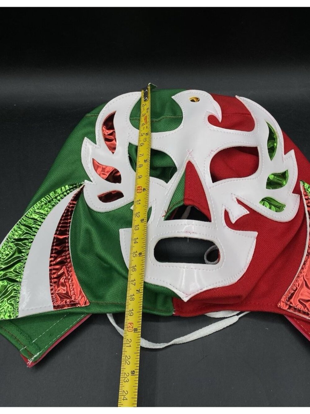 Mexican Lucha Libre Wrestling Mask Red Green White Rey Mysterio #2 - Picture 6 of 7